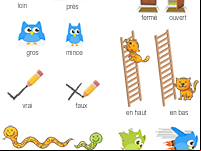 Fiche gratuite, les contraires en maternelle