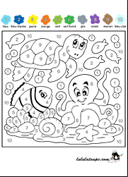 Coloriage magique, les chiffres