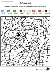 Coloriage magique, les additions et multiplications