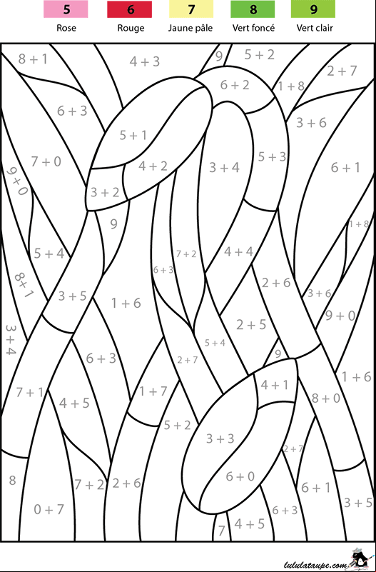 Coloriage codé , additions