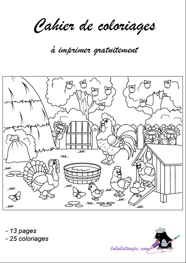 Cahier de coloriage gratuit à imprimer