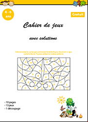 Cahier de jeux de vacances pour enfants de 4 ans et plus