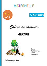 Cahier de vacances, maternelle grande section