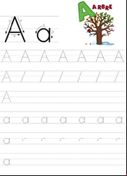 Apprendre à tracer les lettres de l'alphabet majuscules et minuscules scriptes
