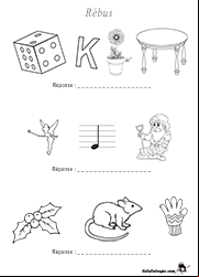 Jeu de lettres : rébus gratuit pour enfants à imprimer 