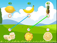 Les fruits, jeu éducatif en ligne, maternelle